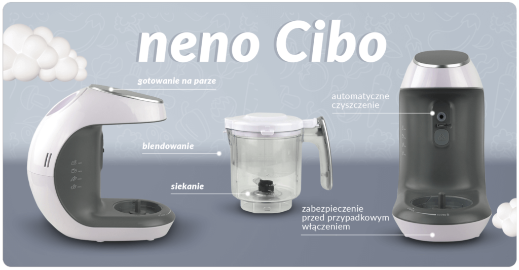 zestaw - blender dla dzieci z funkcją gotowania na parze neno cibo