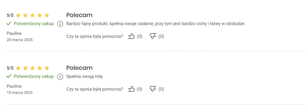 opinie potwierdzone zakupem neno tocoo