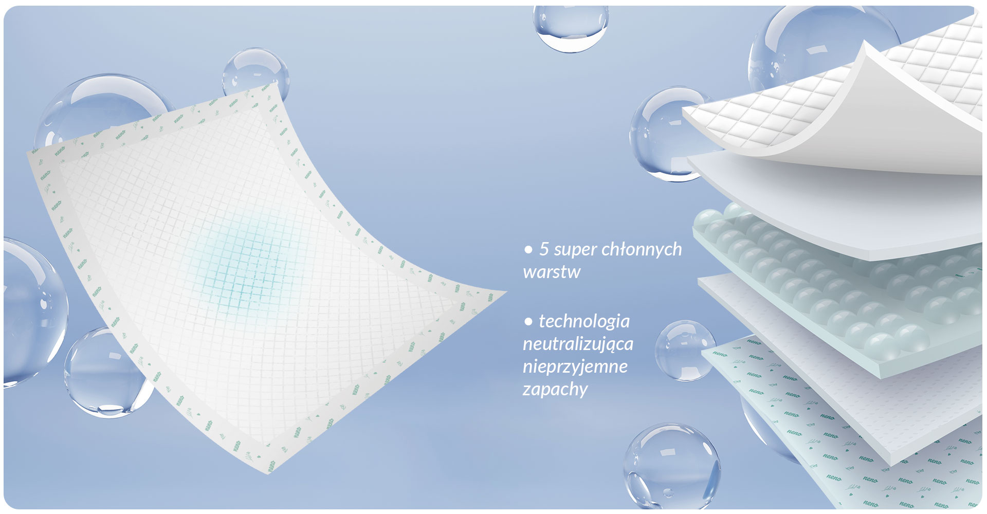 Superchłonne i wytrzymałe podkłady higieniczne Neno Neo