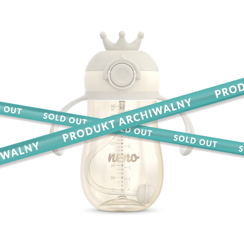 neno mio2 brown – bidon ze słomką dla dzieci