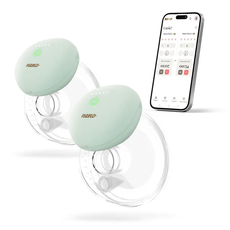 neno ovio twin podwójny, trójfazowy bezprzewodowy muszlowy laktator elektroniczny z aplikacją