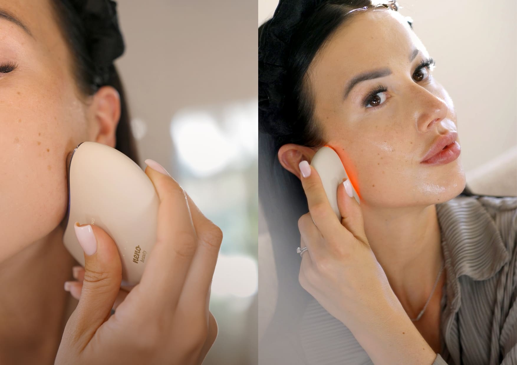 Dwie fotki: przypomnienie timeru 1 min i 6 min — zmiana obszarów i zakończenie sesji.