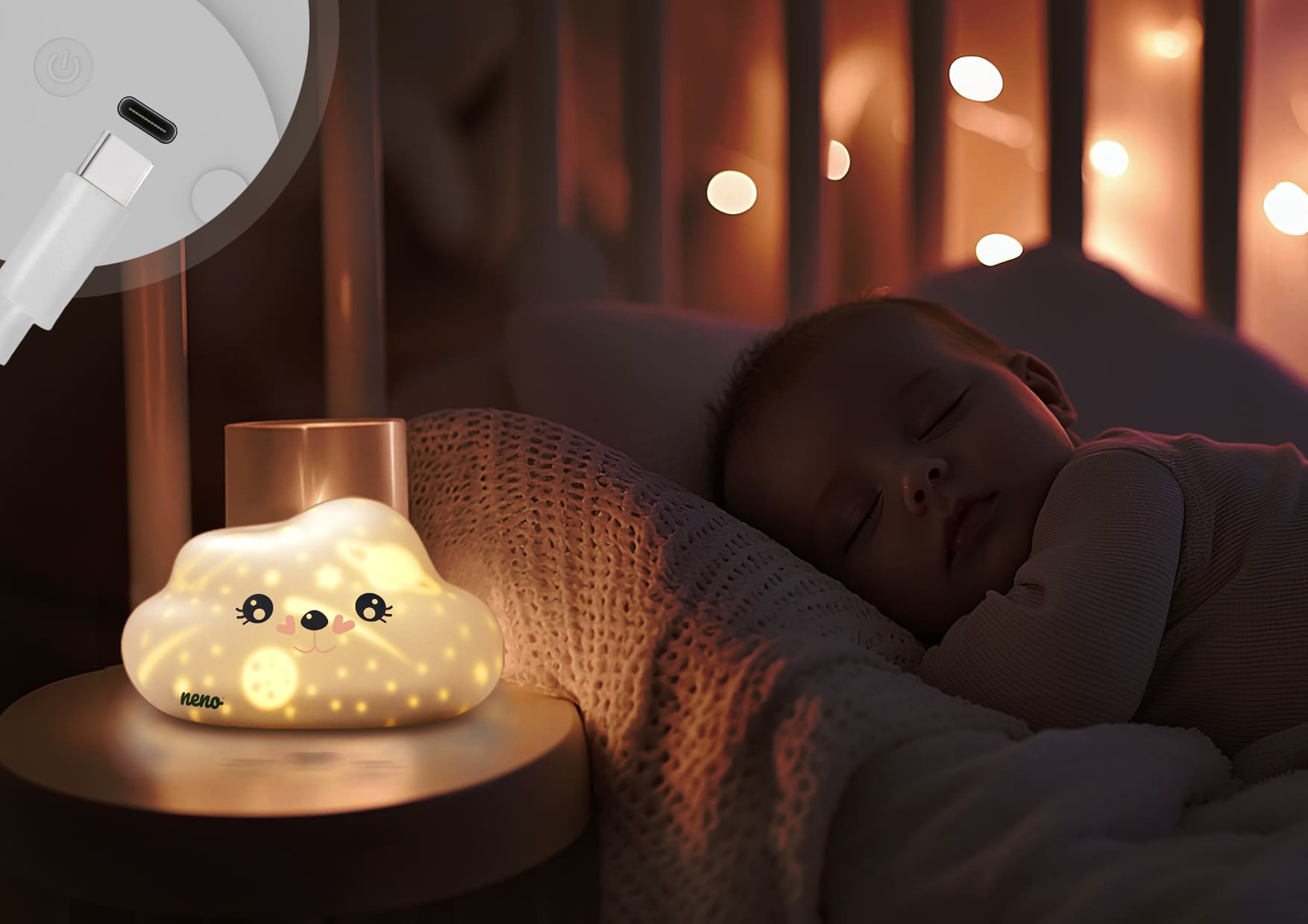 Neno Cosmo – silikonowa lampka nocna dla dzieci