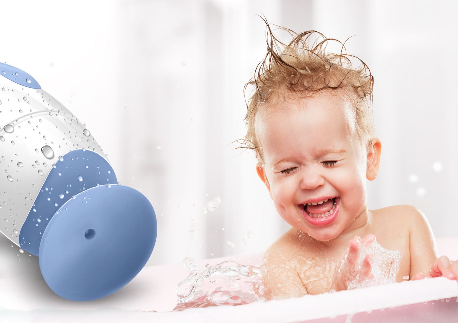 boy bathing in the bathtub