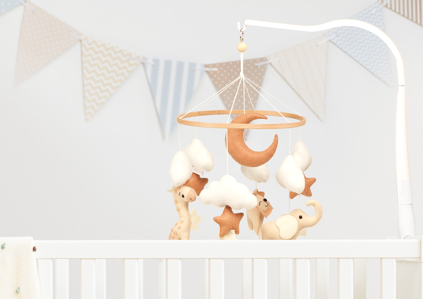 Neno Leo – karuzela do łóżeczka z uchwytem mocującym 