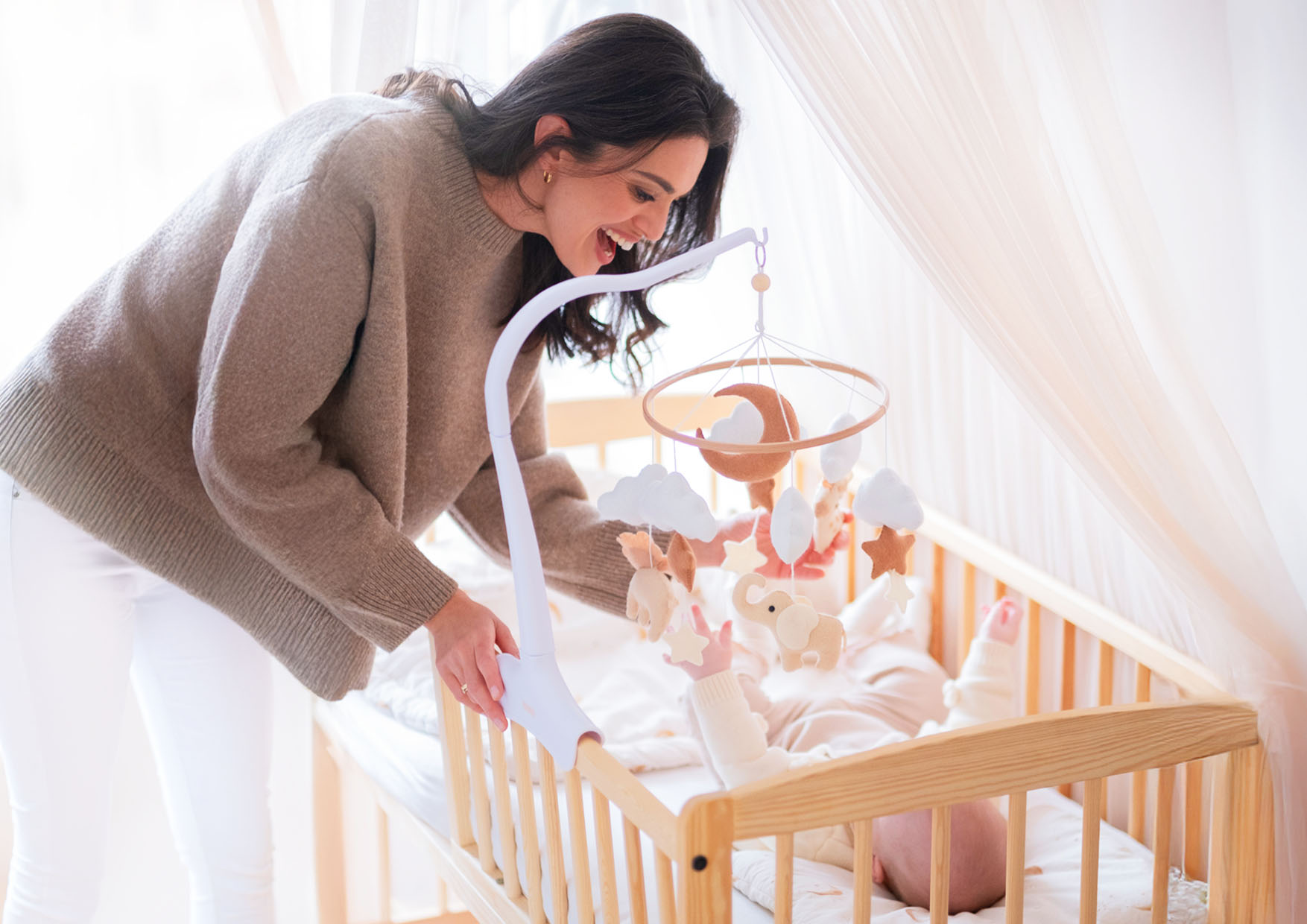 Neno Leo – karuzela do łóżeczka z uchwytem mocującym