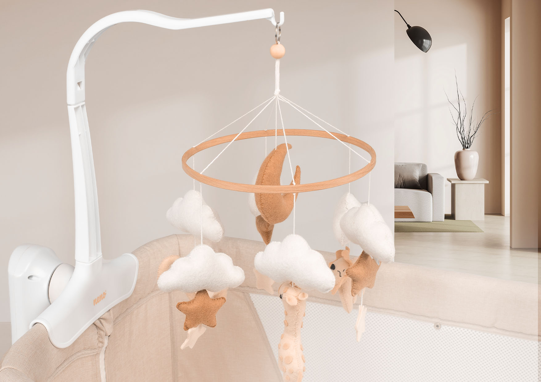 Neno Leo – karuzela do łóżeczka z uchwytem mocującym