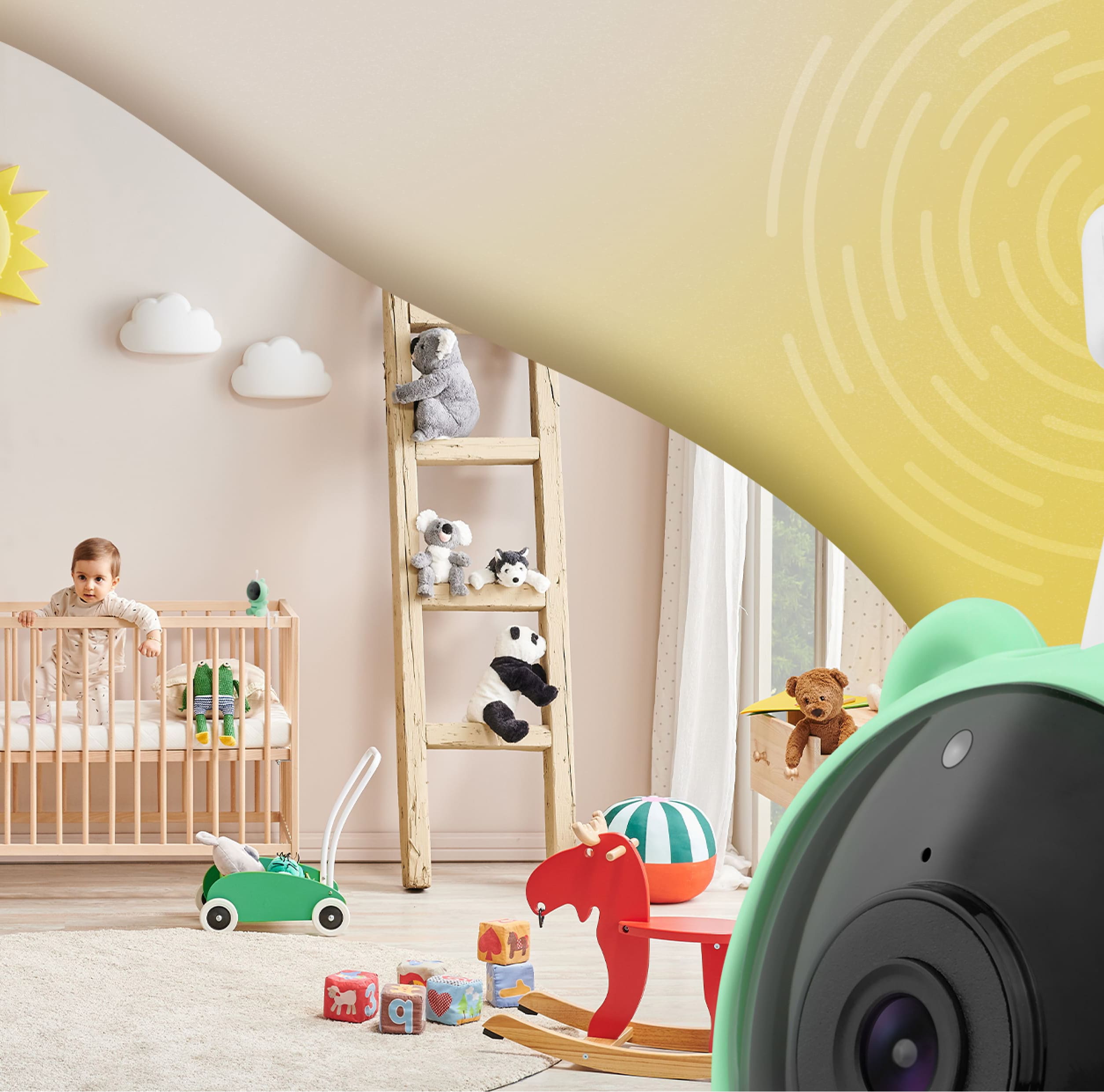 Neno® Babyphone caméra WiFi Lui  Wifi baby monitor, Baby monitor, Baby  crying