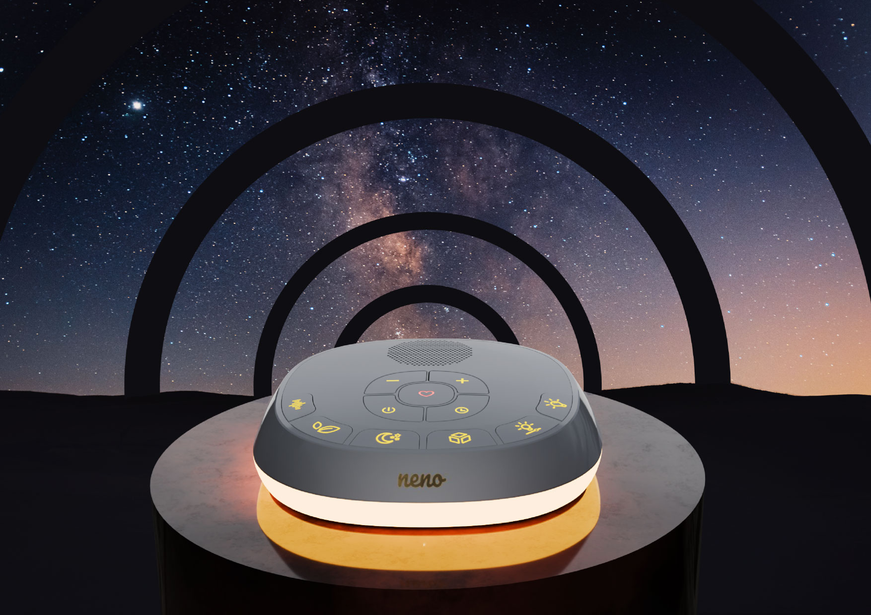 Neno Lumia - pozytywka z lampką nocną i sondą nagrywającą bicie serca 