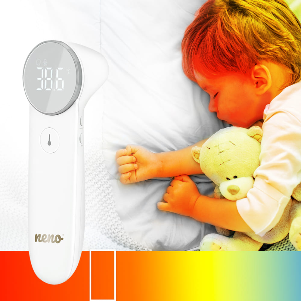 infrared technology and a child holding a teddy bear