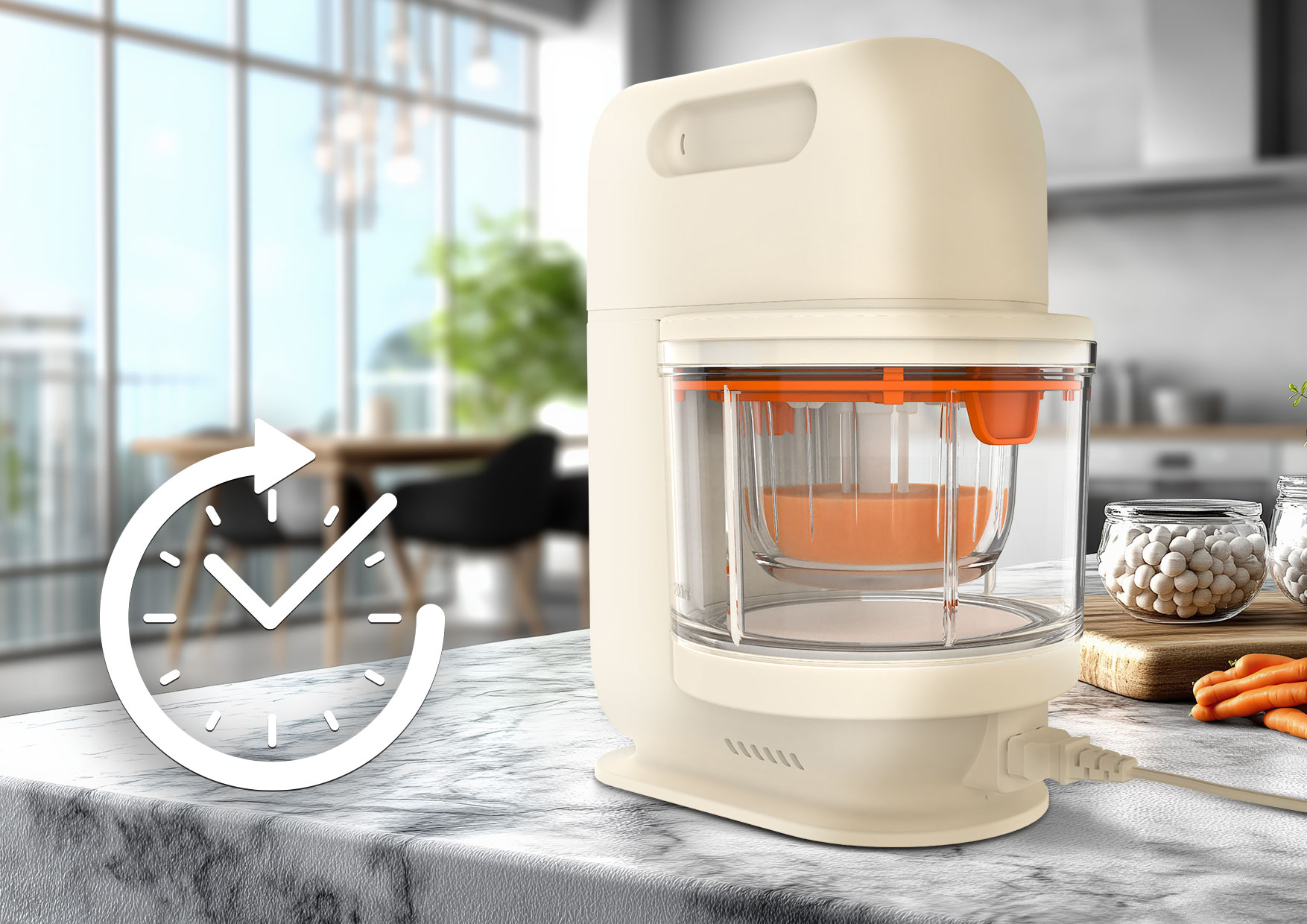 Neno Oro – un blender cu funcție de gătit mâncare pentru bebeluși