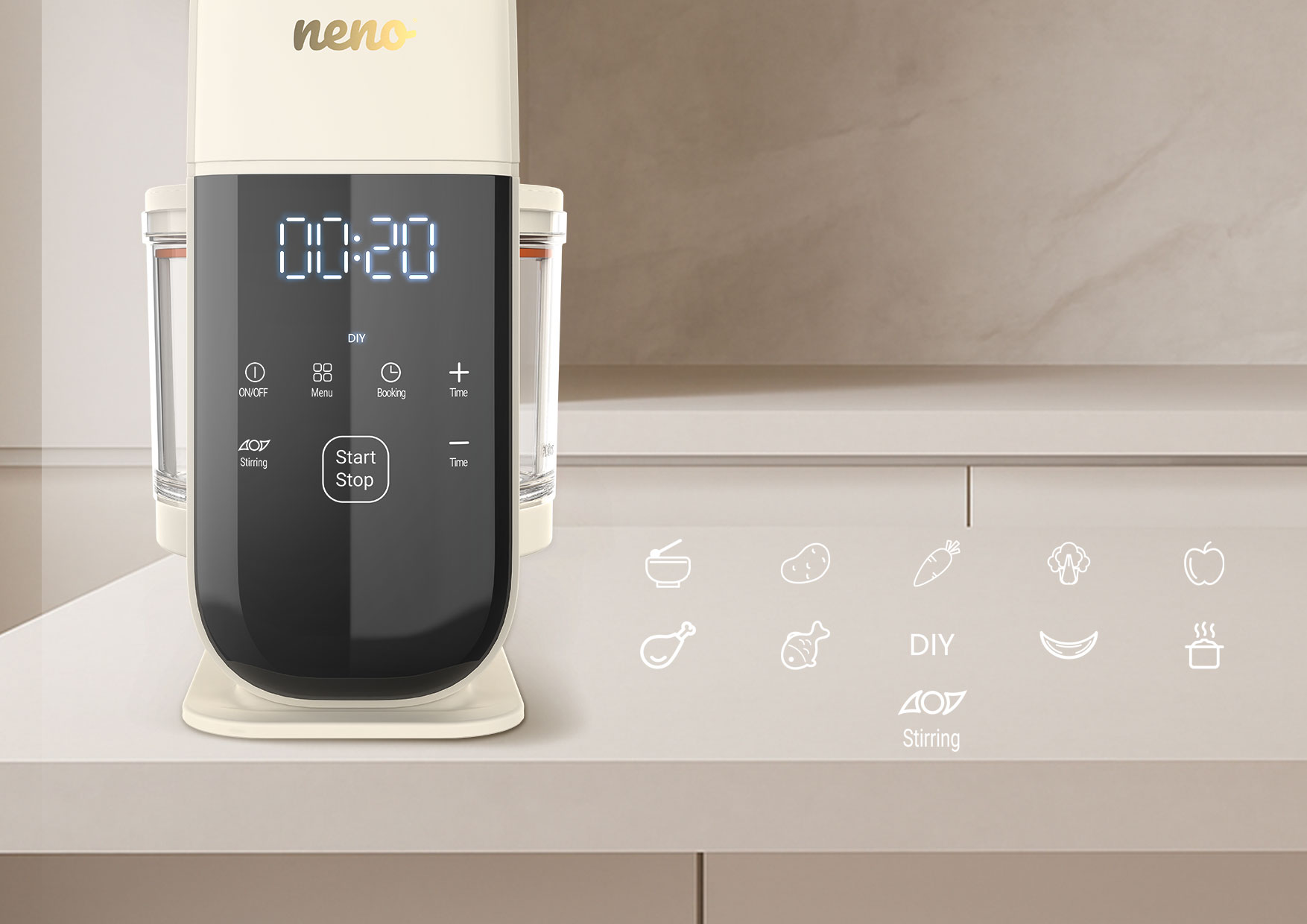 Neno Oro – un blender cu funcție de gătit mâncare pentru bebeluși