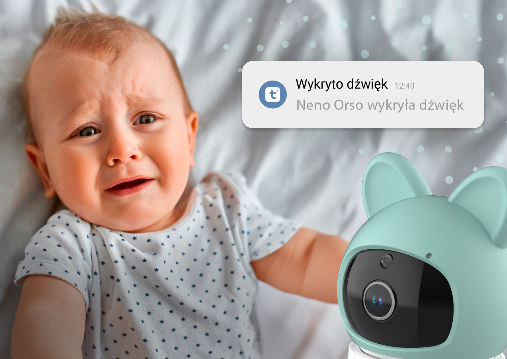Płaczące dziecko i powiadomienie w aplikacji – wykryto dźwięk przez Neno Orso