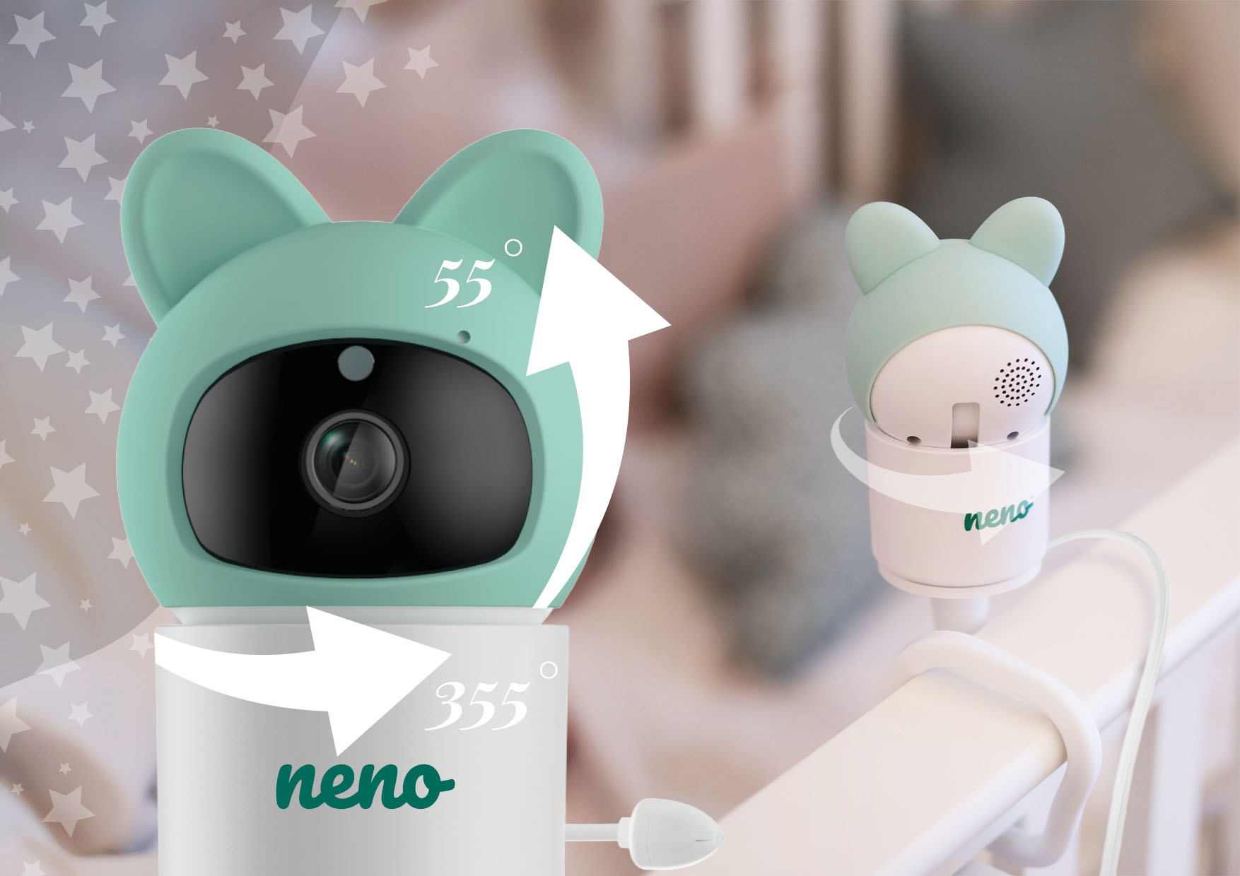 Obrót kamery Neno Orso 355° w poziomie i 55° w pionie