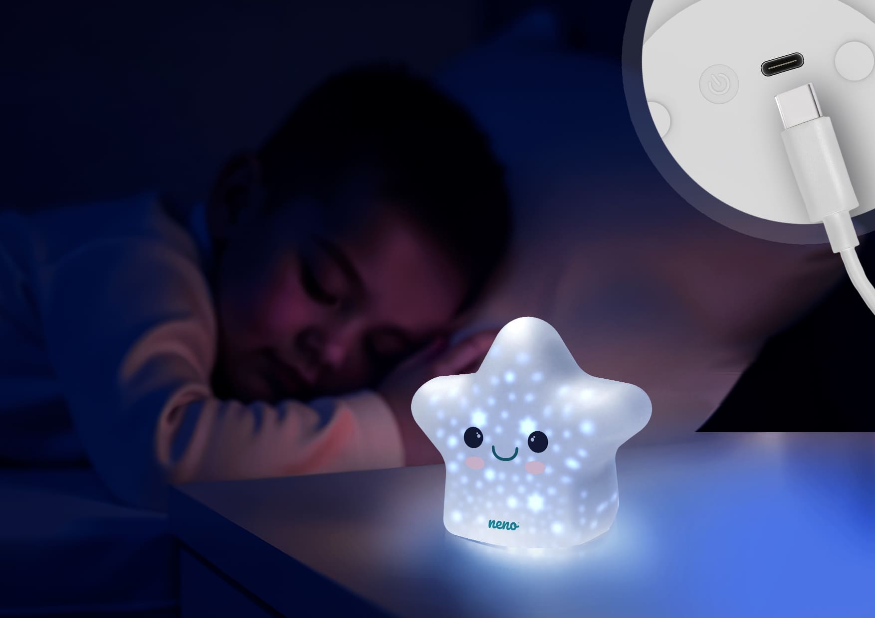 Neno Shine – silikonowa lampka nocna dla dzieci