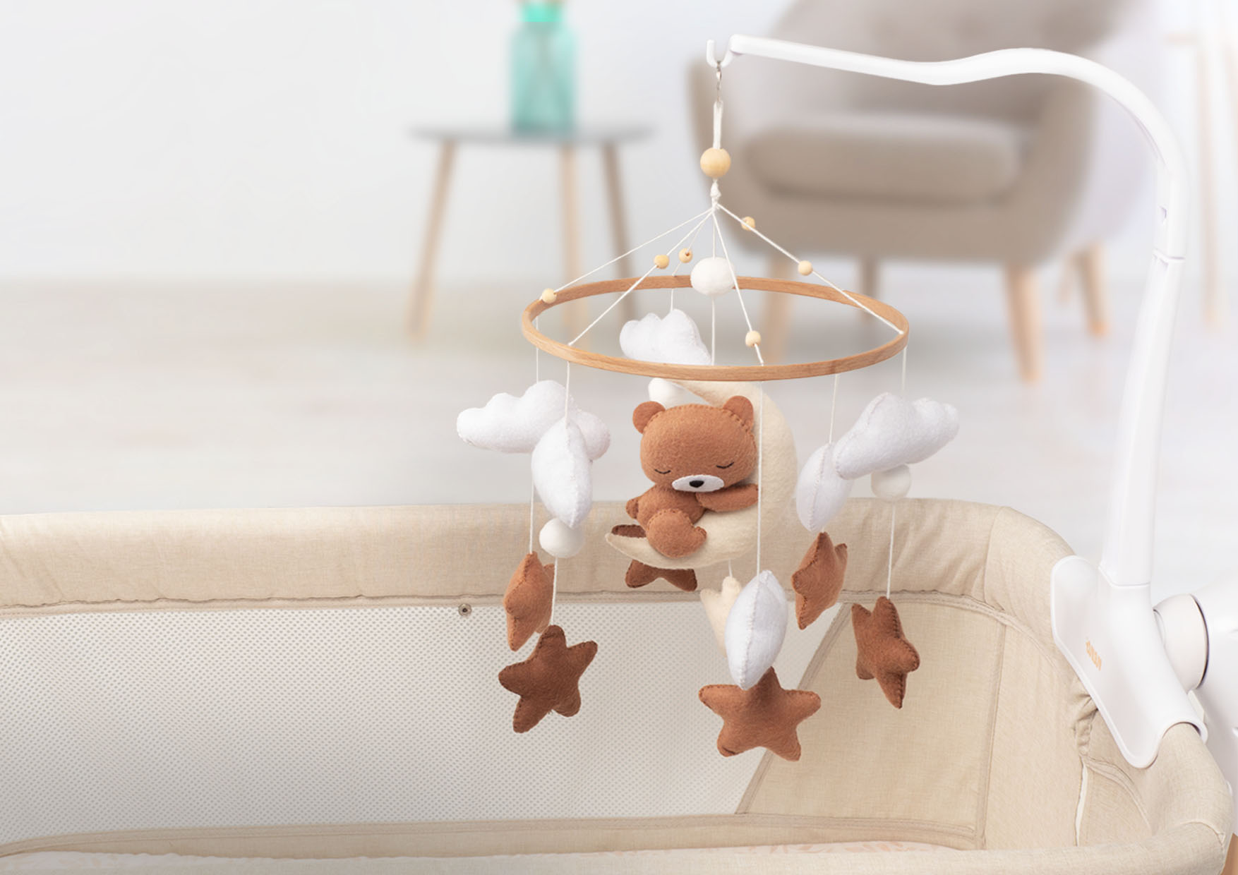 Neno Tedi – karuzela do łóżeczka z uchwytem mocującym 