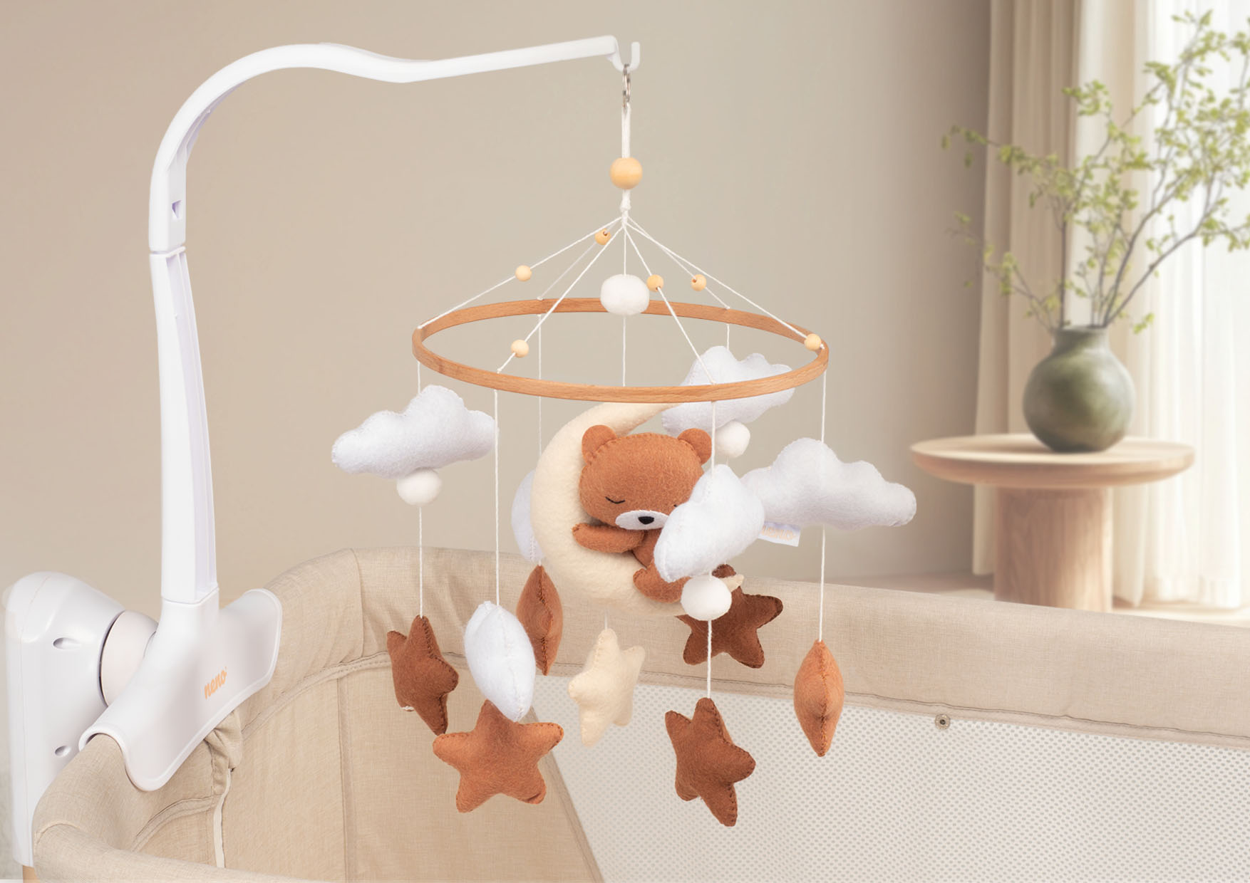 Neno Tedi – karuzela do łóżeczka z uchwytem mocującym