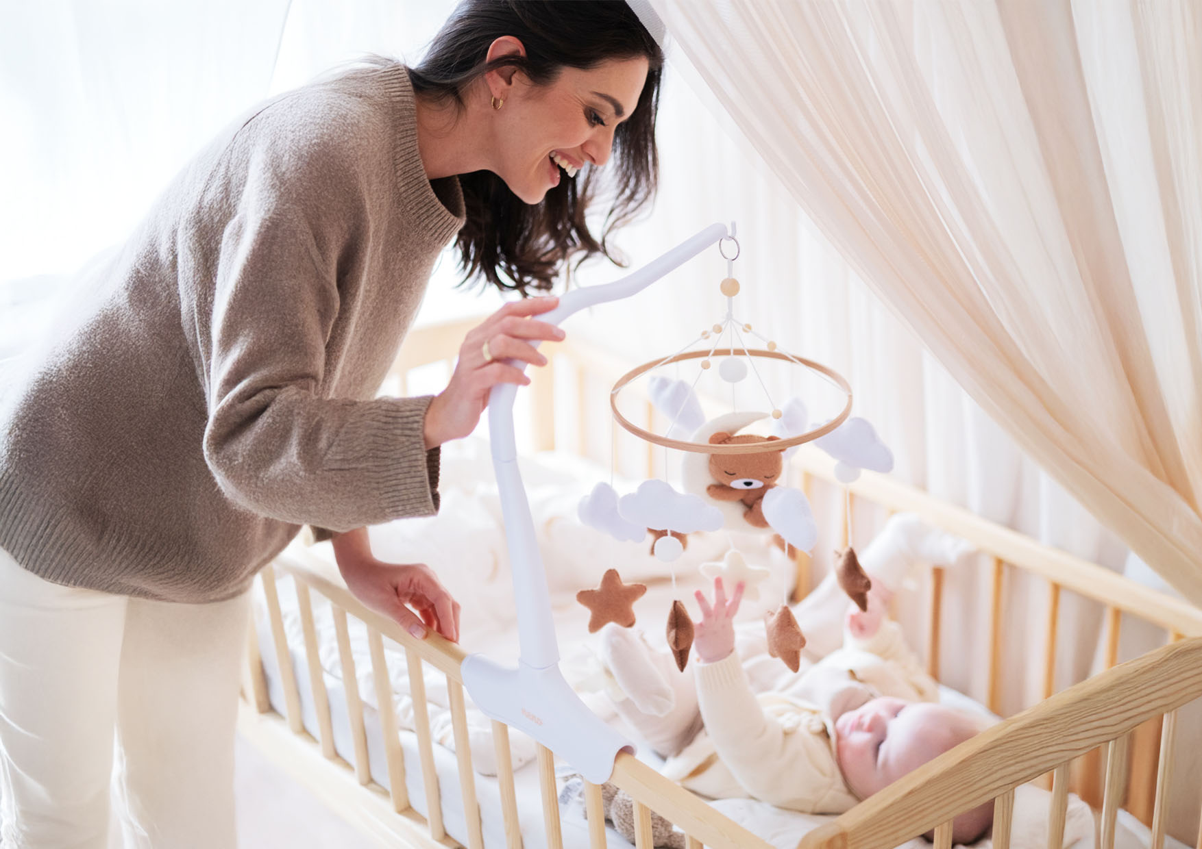 Neno Tedi – karuzela do łóżeczka z uchwytem mocującym